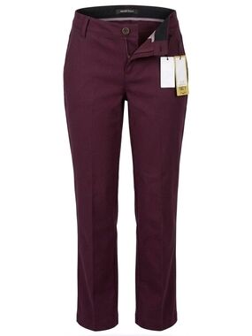 Premier Women's Straight-Leg Trousers in Plum